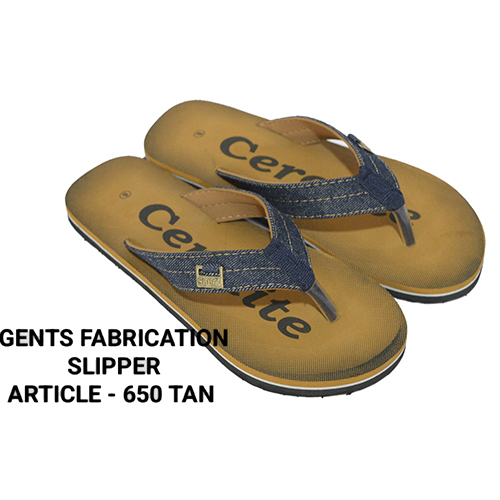 Tan Gents Fabrication Slipper