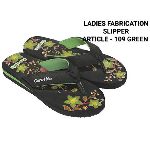 Multicolor Green Ladies Copy Fabrication Slipper