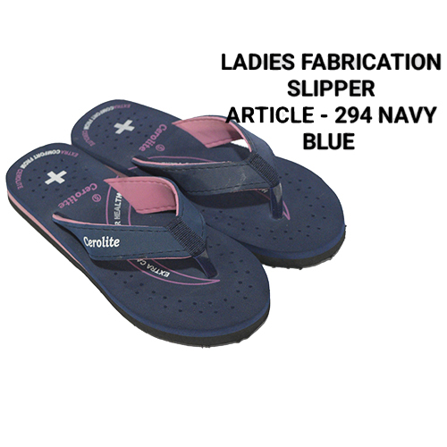 Navy Blue Ladies Copy Fabrication Slipper