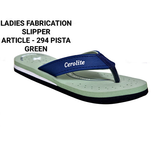 Spring Pista Green Ladies Copy Fabrication Slipper