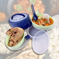 BLUE CLASSIC 2 LAYER LUNCH BOX AIRTIGHT LUNCH BOX  (2408)