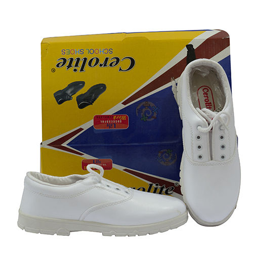 White Ddx-White School Shoe