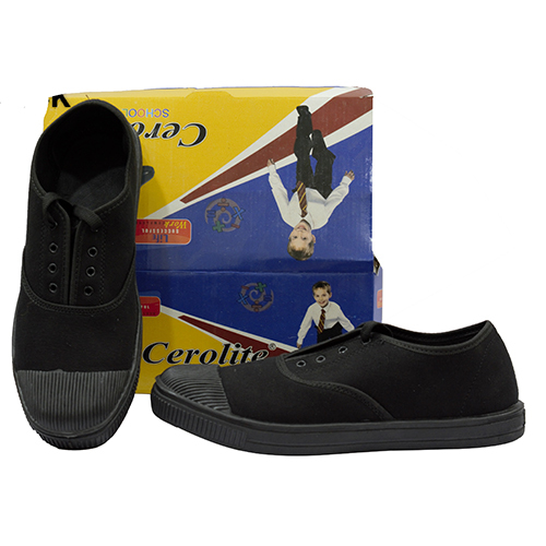 Tennis Black School Shoe