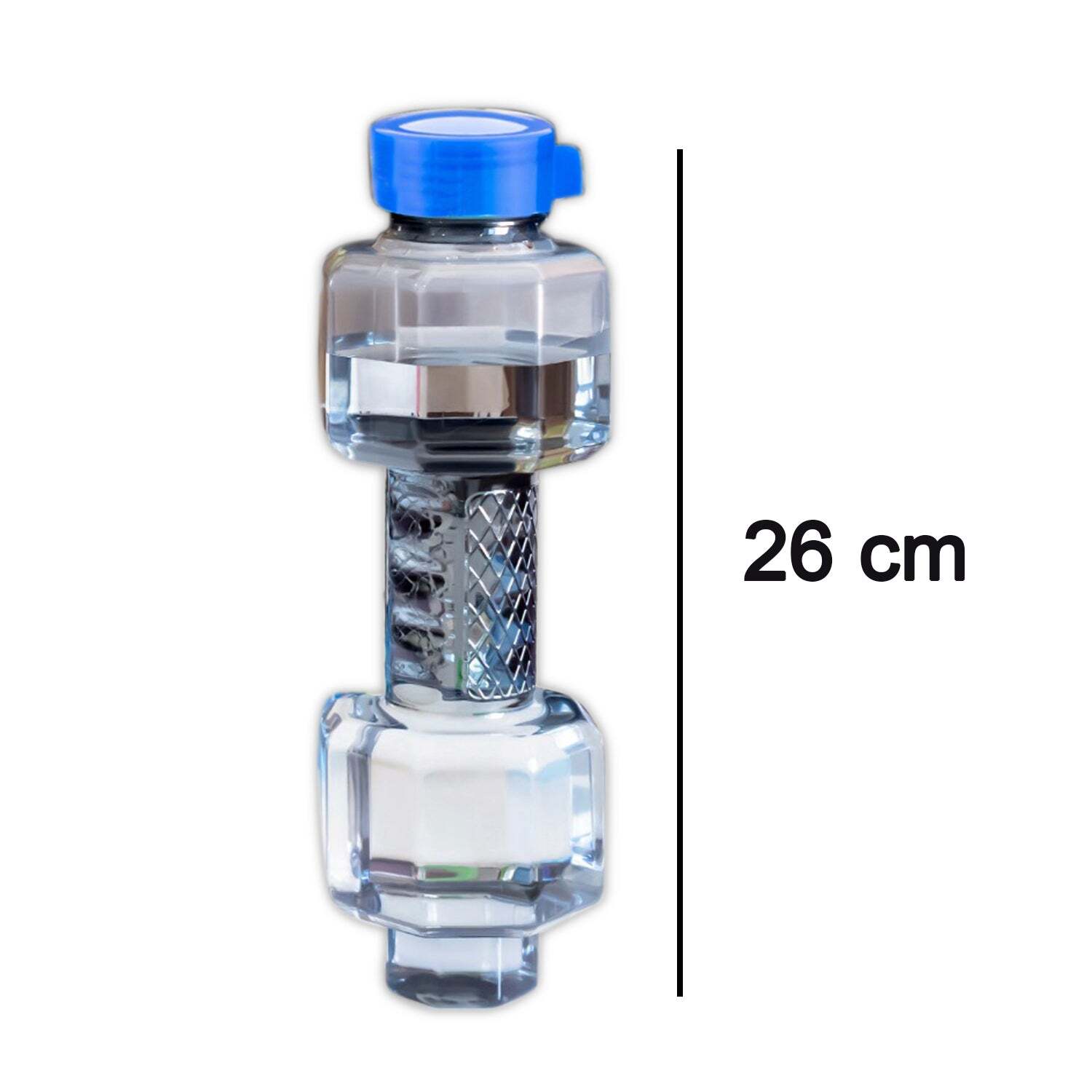UNBREAKABLE PLASTIC DUMBBELL SHAPE WATER BOTTLE