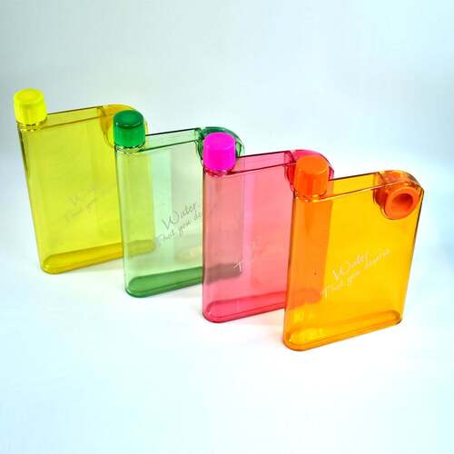 NOTEBOOK STYLE SLIM WATER BOTTLE (380 ML - MULTICOLOR (0364)