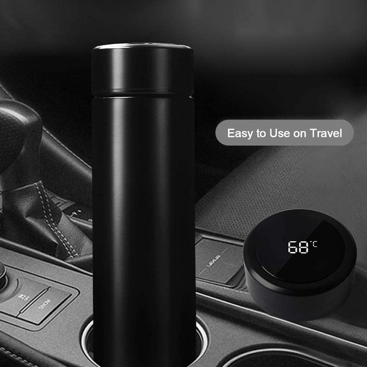 DOUBLE STAINLESS STEEL WALL SMART FLASK WATER BOTTLE ( B GRADE ) (0726B)