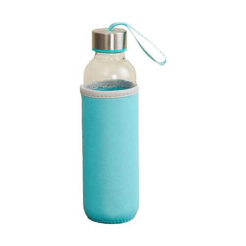 GLASS WATER BOTTLE (500 ML) WITH COVER (1199)