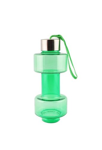 STEEL CAP PLASTIC WATER DUMBBELLS BOTTLE (2002) - 1 Litre, 25 x 9cm | Assorted Colors, Suitable for Water Storage and Exercise
