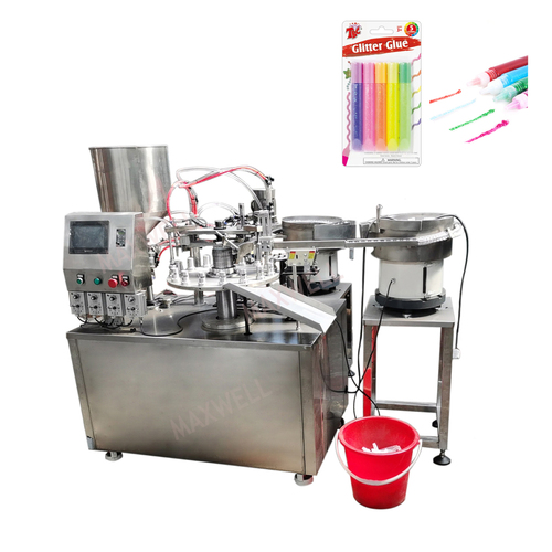 Semi Automatic Glitter Glue Filling and Capping Machine