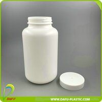 Plastic Products HDPE 500ml Pill Tablet Plastic Vitamin Bottle with Caps