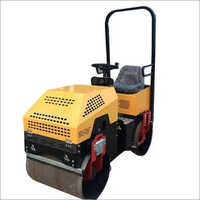 Ride On Double Drum Vibratory Roller - Color: Yellow