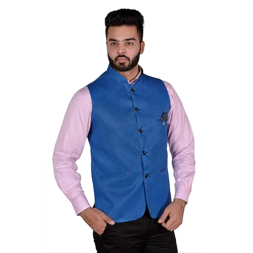 Mens Blue Waistcoat