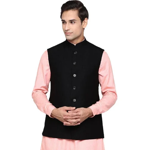 Mens Black Waistcoat
