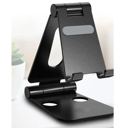 Black Folding Metal Mobile Stand