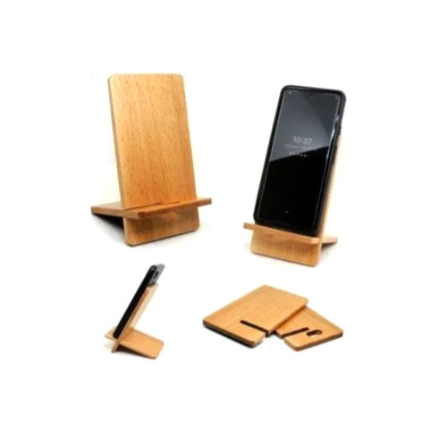 Wooden Mobile Stand With Charging Point