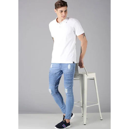 Men Half Sleeve White T-Shirts