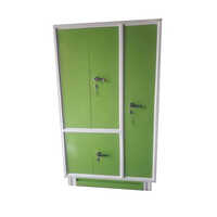 Eco-friendly Green Color Triple Door Bedroom Cupboards