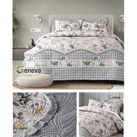 Designer Bed Cover - 100% Cotton, Queen Size | Washable, Printed Pattern, Available In Various Elegant Colors