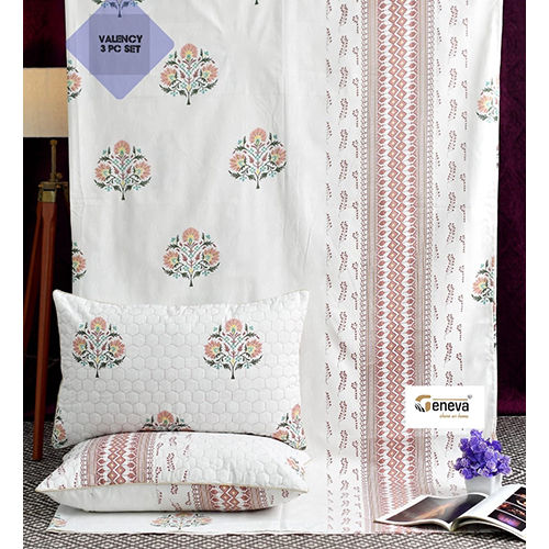 Valency Cotton 3 Pcs Bedsheet Set