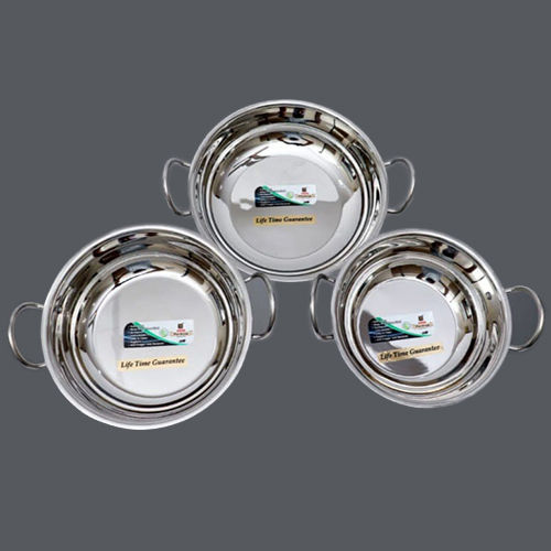 Stainless Steel Kadai Size: Customized