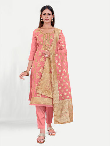 Unstitched Embroidery Jacquard Suit 61