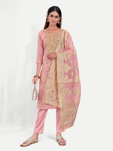 Unstitched Embroidery Jacquard Suit 62