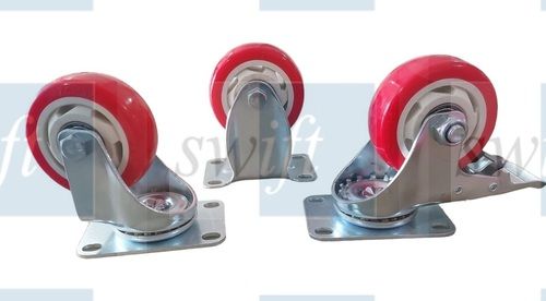 Plating Industrial Red Pvc/Pu Caster Wheel