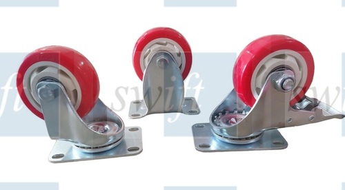 Industrial Red PVC/PU Caster wheel