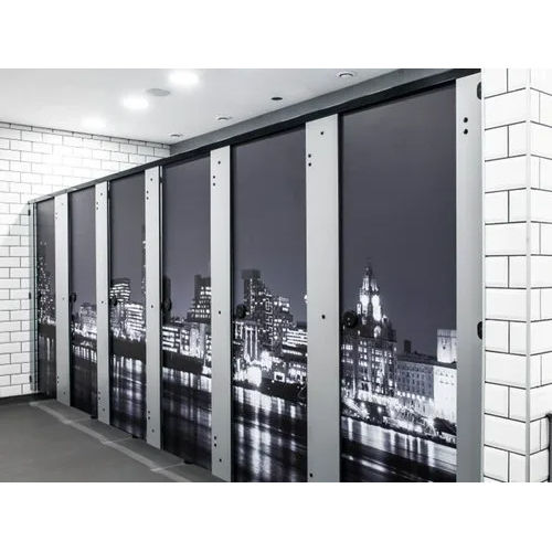 Glossy Digital Printed Toilet Cubicles