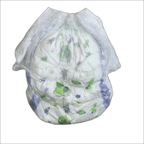 White Printed Soft Disposable Baby Diaper - Cotton Material, Customized Size, Ideal for Infants and Children | For External Use, Store in a Dry Place