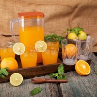 RESISTANT GLASS JUG FOR JUICE MILK COLD OR HOT BEVERAGES (2408A)