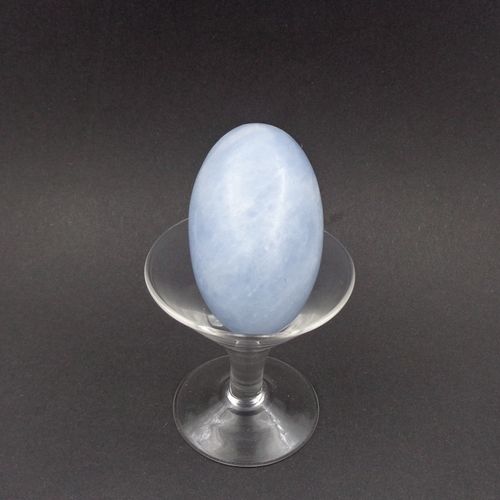 Easy To Clean Blue Calcite Shivling For Home Decoration