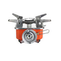 Compact Camp Stove - Color: Silver And Orange