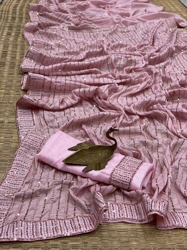 EMBRODERY WORK WITH COMBINATION OF ZARI AND SEQUINS SARRR