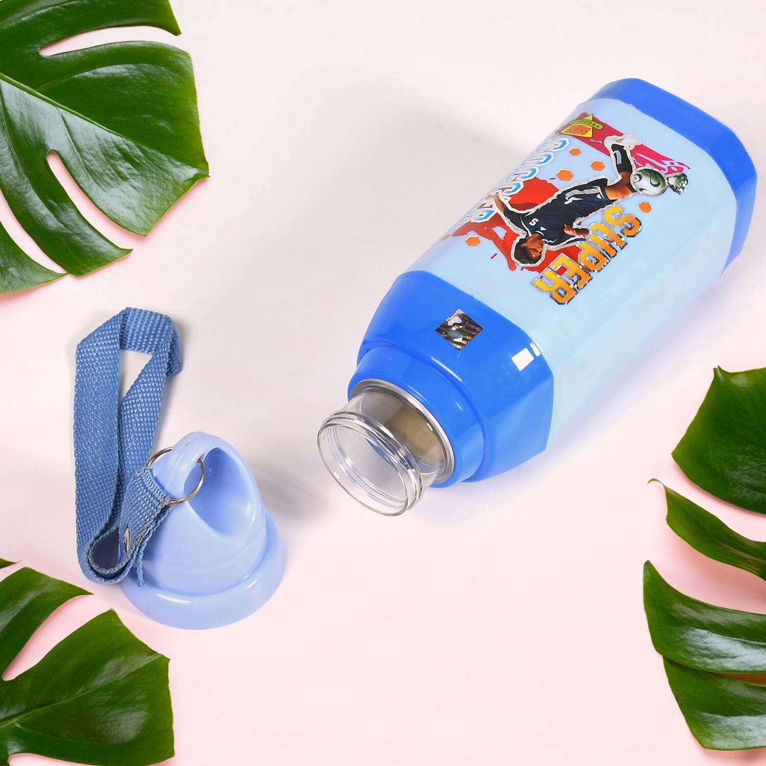 PLASTIC SPORTS / CYCLING DRINKING WATER BOTTLE WITH HAND STRAPS FOR SCHOOL OFFICE and MULTIUSE BOTTLE (5293)