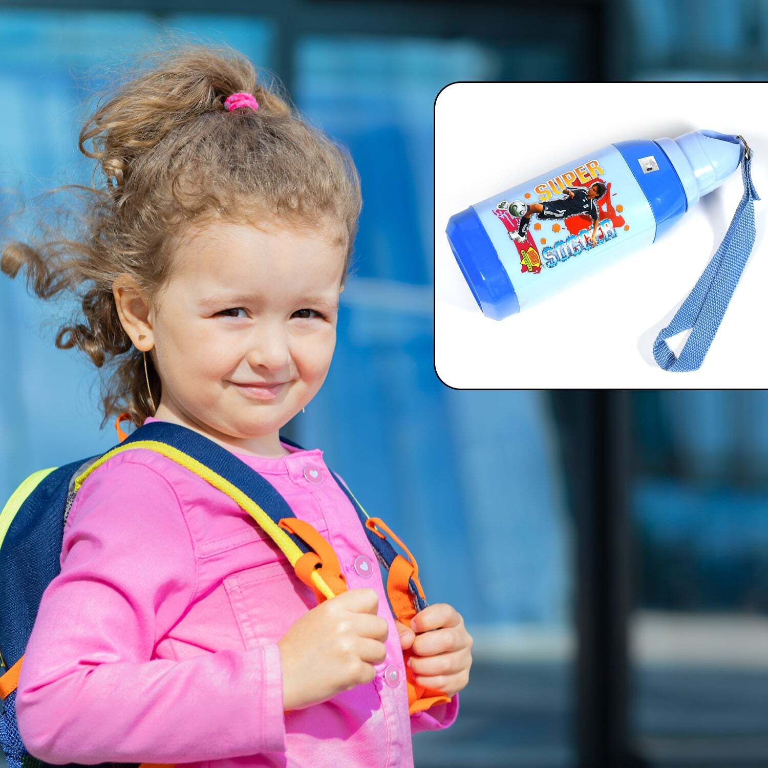 PLASTIC SPORTS / CYCLING DRINKING WATER BOTTLE WITH HAND STRAPS FOR SCHOOL OFFICE and MULTIUSE BOTTLE (5293)