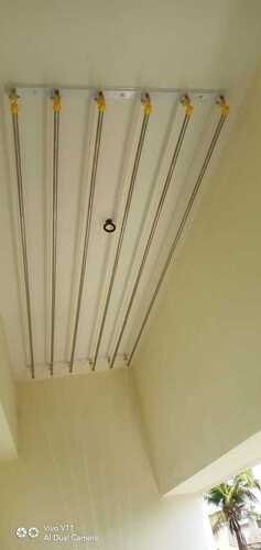 Ceiling mounted pulley type cloth drying hangers in Thavalam Palakad