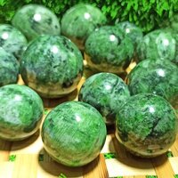 Green Chrome Diopside Sphere For Home Decoration