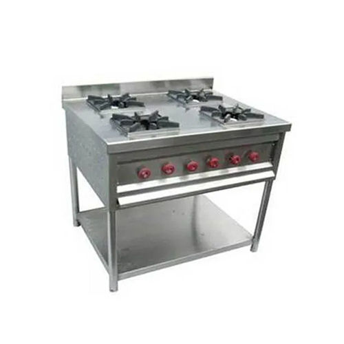 Stainless Steel Four Burner Cooking Range