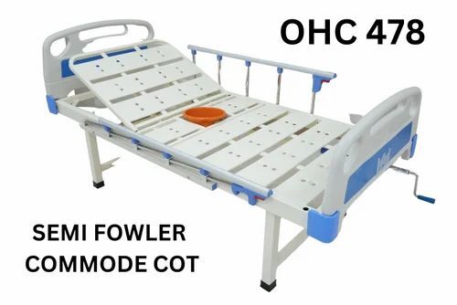 Hospital Cot Semi Fowler Cot with Commode