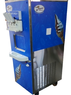 Triple Knob Softy Ice Cream Making Machine Floor Model - Dimension (L*W*H): 670X520X1400 Millimeter (Mm)