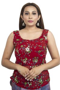 Embroidery Work Crop Top Blouse