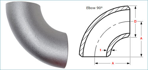 Grey Ss 304 90 Deg Elbow