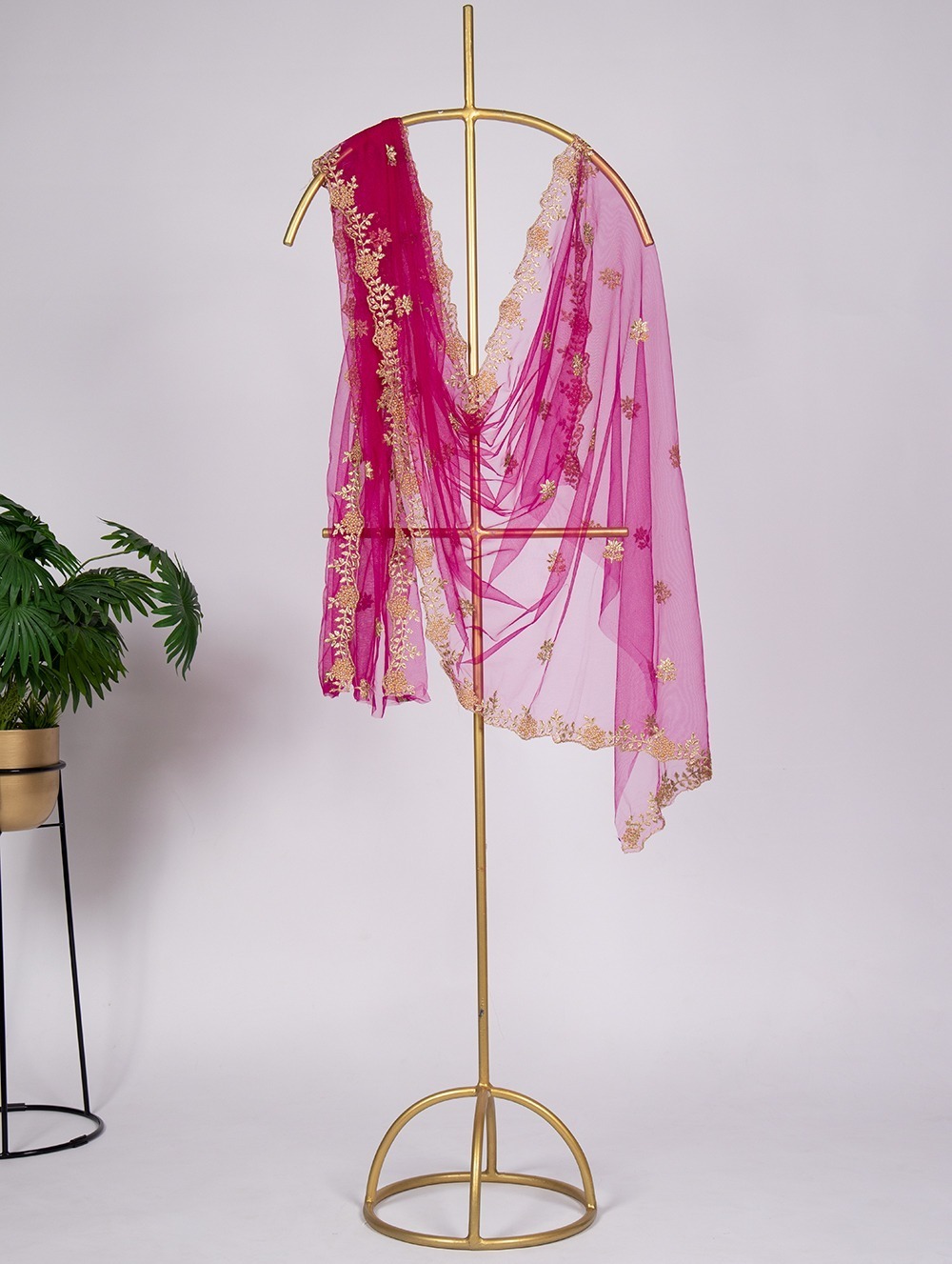 Women Pretty Net Cutwork Dupattas