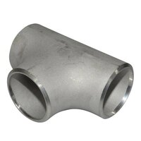 Ss304 90 Deg Seamless Tee - Stainless Steel, 0.1 Mm - 1000 Mm Thickness, Grey Color, Round Shape, Astm Standard, Welding Connection
