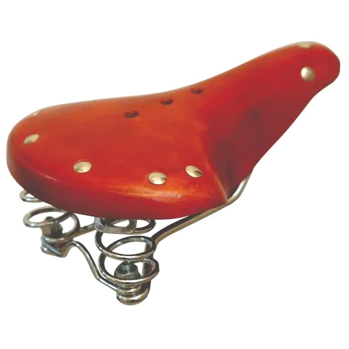 Bicycle Leather Saddle With Spring Rail