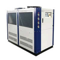 Air Cooled Brine Chiller - Mild Steel, 1 Ton Capacity, White And Blue Color | Energy Efficient, Low Maintenance, High-capacity Fans, Semi-automatic Operation