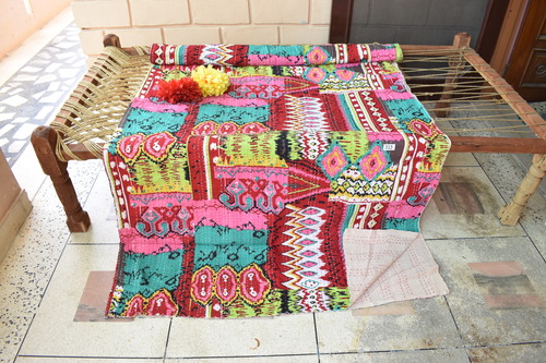 Mutli Ikat Kantha Quilt