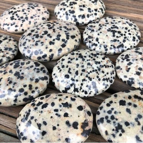 Multi Dalmatian Jasper Worry Stone For Home Decoration