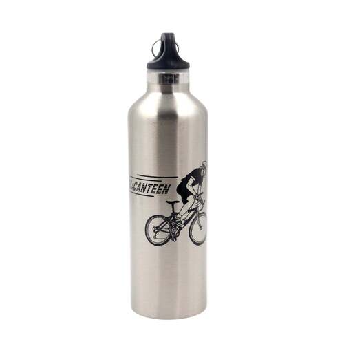 Silver Vacuum Sealed Stainless Steel Sport Water Bottle (6443)